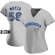 Tim Mayza Women's Toronto Blue Jays Gray Replica Road Jersey