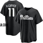 Tim McCarver Men's Philadelphia Phillies Black/White Replica Jersey