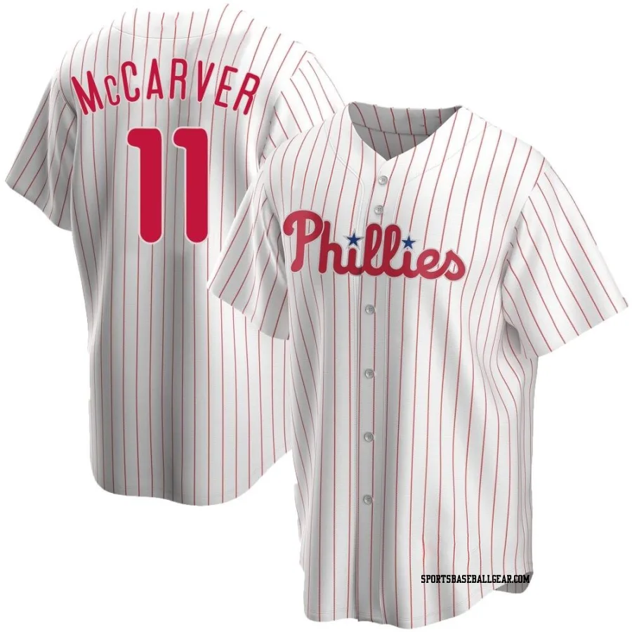 Tim McCarver Men's Philadelphia Phillies White Replica Home Jersey