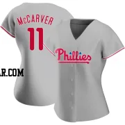 Tim McCarver Women's Philadelphia Phillies Gray Authentic Road Jersey