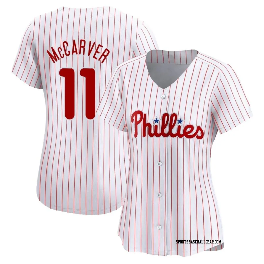 Tim McCarver Women's Philadelphia Phillies White Limited Home Jersey