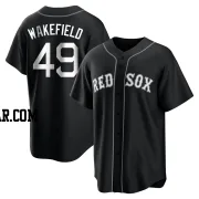 Tim Wakefield Youth Boston Red Sox Black/White Replica Jersey