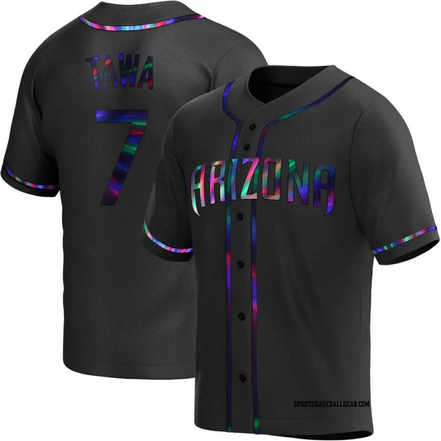 Timothy Tawa Men's Arizona Diamondbacks Black Holographic Replica Alternate Jersey