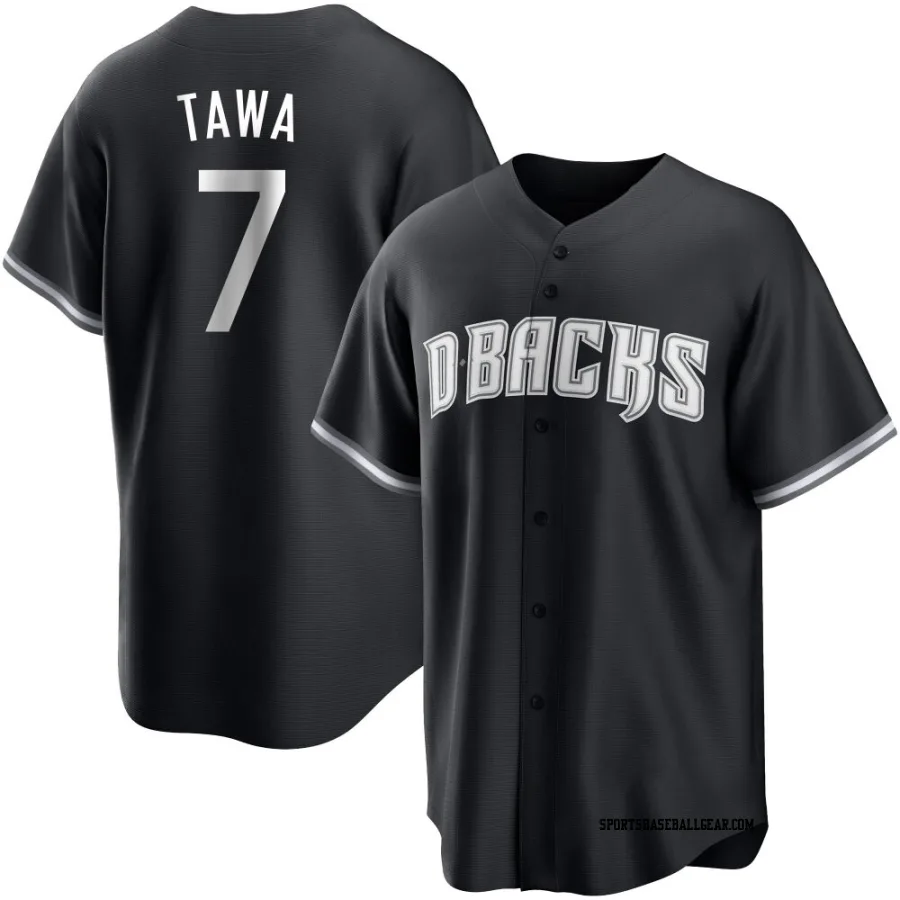 Timothy Tawa Men's Arizona Diamondbacks Black/White Replica Jersey