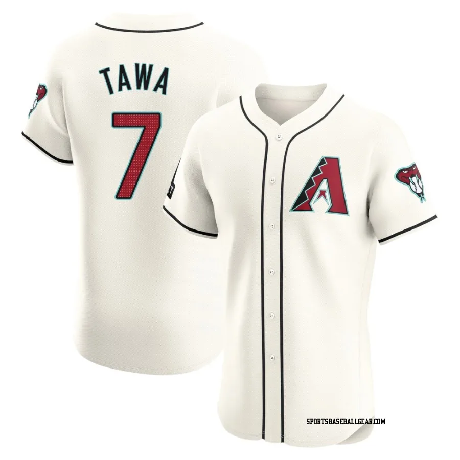 Timothy Tawa Men's Arizona Diamondbacks Cream Elite Home Patch Jersey