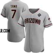 Timothy Tawa Men's Arizona Diamondbacks Gray Authentic Road 2023 World Series Jersey