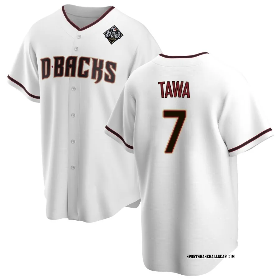 Timothy Tawa Youth Arizona Diamondbacks White Replica Home 2023 World Series Jersey