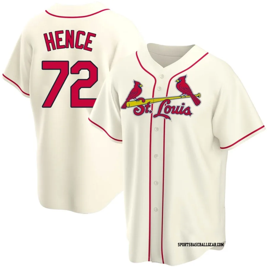 Tink Hence Men's St. Louis Cardinals Cream Replica Alternate Jersey