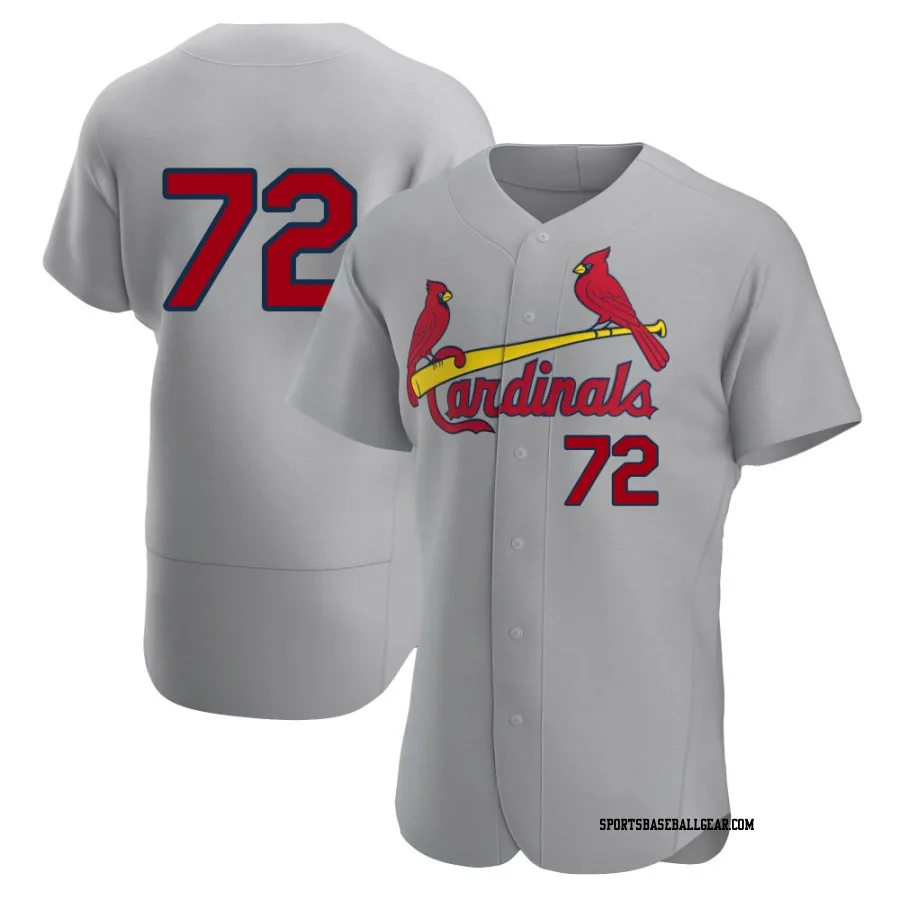 Tink Hence Men's St. Louis Cardinals Gray Authentic Road Jersey