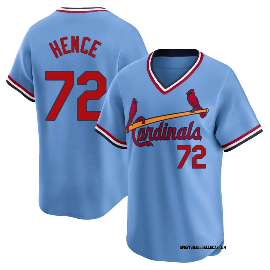 Tink Hence Men's St. Louis Cardinals Light Blue Limited Cooperstown Collection Jersey