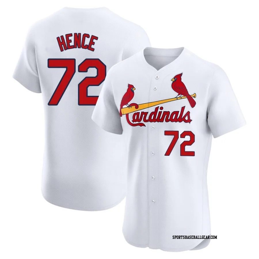 Tink Hence Men's St. Louis Cardinals White Elite Home Jersey