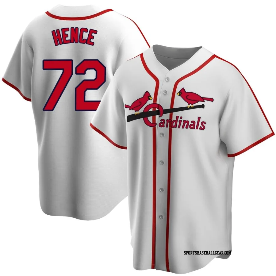 Tink Hence Men's St. Louis Cardinals White Home Cooperstown Collection Jersey