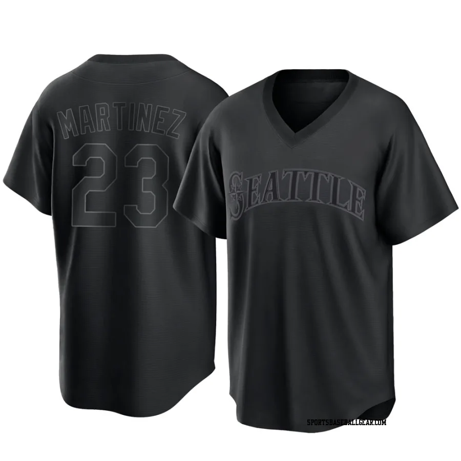 Tino Martinez Men's Seattle Mariners Black Replica Pitch Fashion Jersey