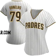 Tirso Ornelas Women's San Diego Padres White/Brown Authentic Home Jersey