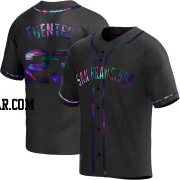 Tito Fuentes Men's San Francisco Giants Black Holographic Replica Alternate Jersey