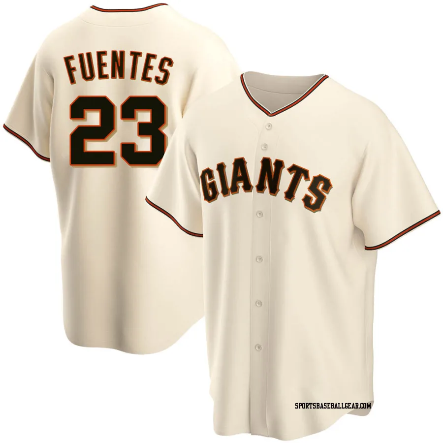 Tito Fuentes Men's San Francisco Giants Cream Replica Home Jersey