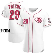 TJ Friedl Men's Cincinnati Reds White Authentic Home Jersey