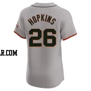 TJ Hopkins Men's San Francisco Giants Gray Elite Road Jersey