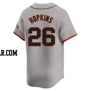 TJ Hopkins Youth San Francisco Giants Gray Limited Away Jersey