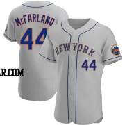 T.J. McFarland Men's New York Mets Gray Authentic Road Jersey