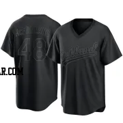 T.J. McFarland Men's Oakland Athletics Black Replica Pitch Fashion Jersey