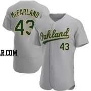 T.J. McFarland Men's Oakland Athletics Gray Authentic Road Jersey