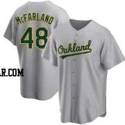 T.J. McFarland Men's Oakland Athletics Gray Replica Road Jersey