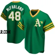 T.J. McFarland Men's Oakland Athletics Green Replica R Kelly Road Cooperstown Collection Jersey