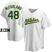 T.J. McFarland Men's Oakland Athletics White Replica Home Jersey