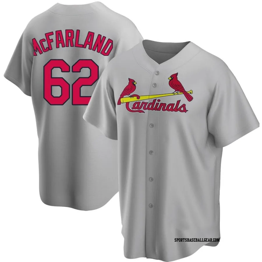 T.J. McFarland Men's St. Louis Cardinals Gray Replica Road Jersey