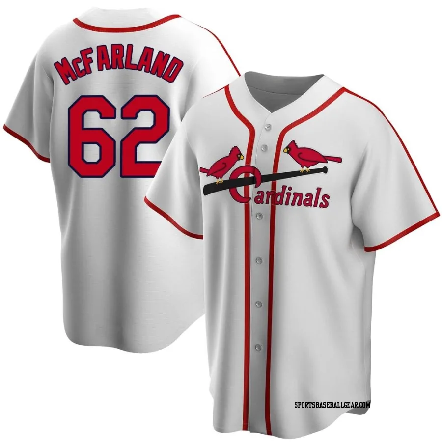 T.J. McFarland Men's St. Louis Cardinals White Home Cooperstown Collection Jersey