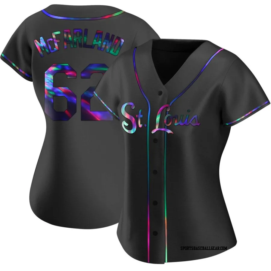 T.J. McFarland Women's St. Louis Cardinals Black Holographic Replica Alternate Jersey