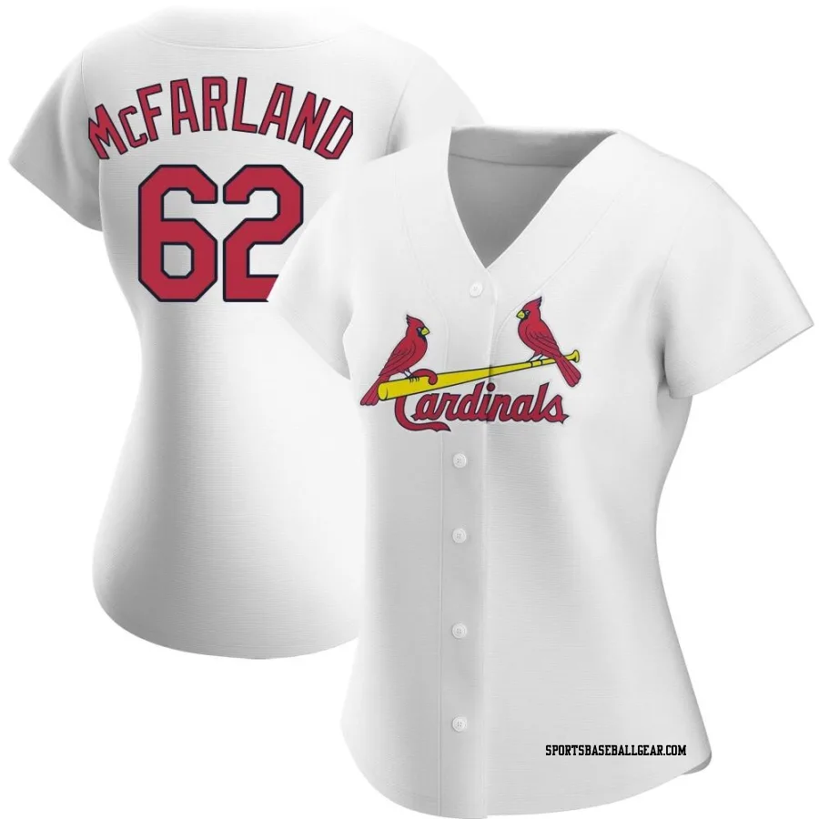 T.J. McFarland Women's St. Louis Cardinals White Authentic Home Jersey