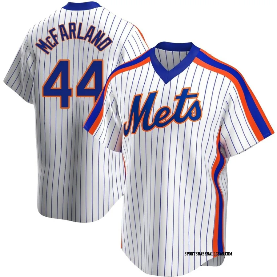 T.J. McFarland Youth New York Mets White Replica Home Cooperstown Collection Jersey