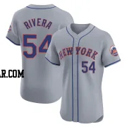 T.j. Rivera Men's New York Mets Gray Elite T.J. Rivera Road Jersey