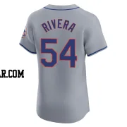 T.j. Rivera Men's New York Mets Gray Elite T.J. Rivera Road Jersey