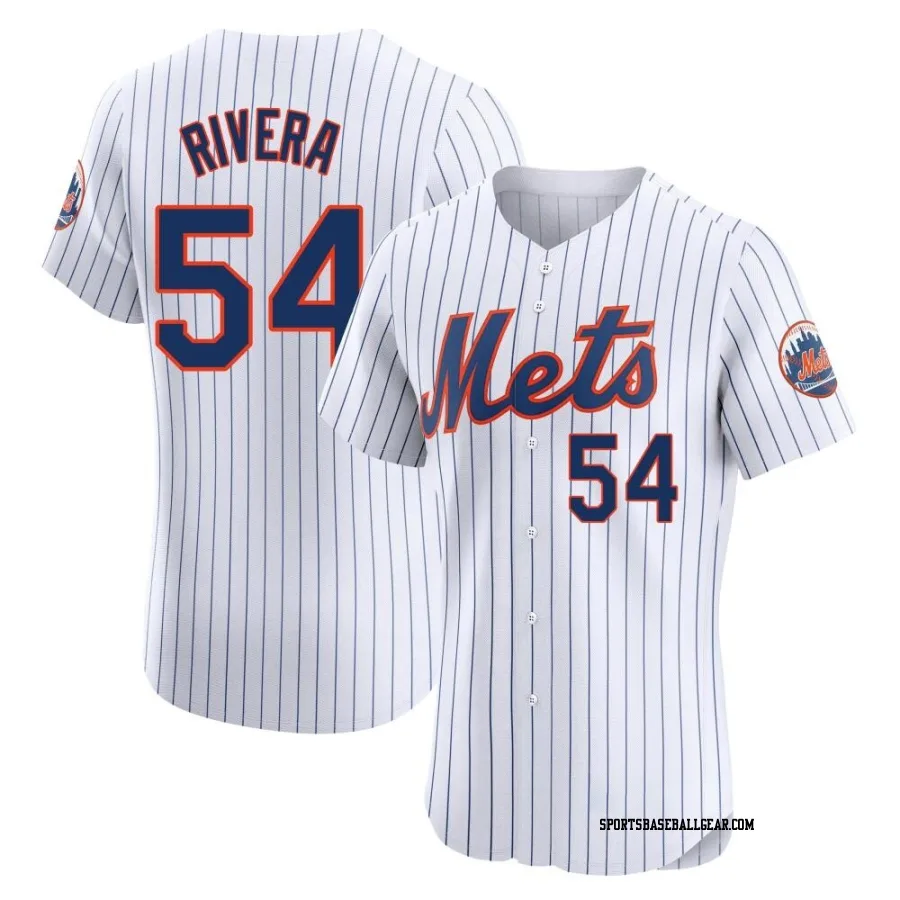 T.j. Rivera Men's New York Mets White Elite T.J. Rivera Home Jersey