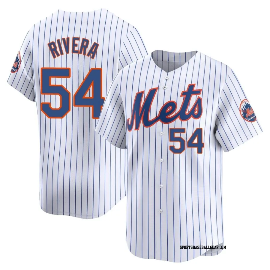 T.j. Rivera Men's New York Mets White Limited T.J. Rivera Home Jersey