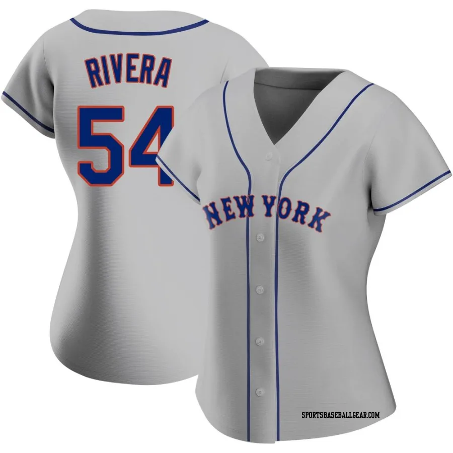 T.j. Rivera Women's New York Mets Gray Authentic T.J. Rivera Road Jersey