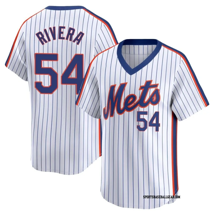 T.j. Rivera Youth New York Mets White Limited T.J. Rivera Cooperstown Collection Jersey