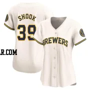 TJ Shook Women's Milwaukee Brewers Cream Limited Home Jersey