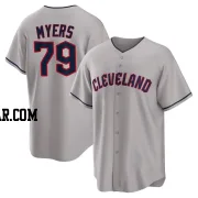 Tobias Myers Men's Cleveland Guardians Gray Replica Road Jersey