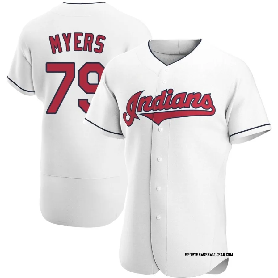 Tobias Myers Men's Cleveland Guardians White Authentic Home Jersey