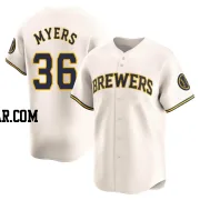 Tobias Myers Men's Milwaukee Brewers Cream Limited Home Jersey