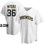 Tobias Myers Men's Milwaukee Brewers White Replica Home Jersey