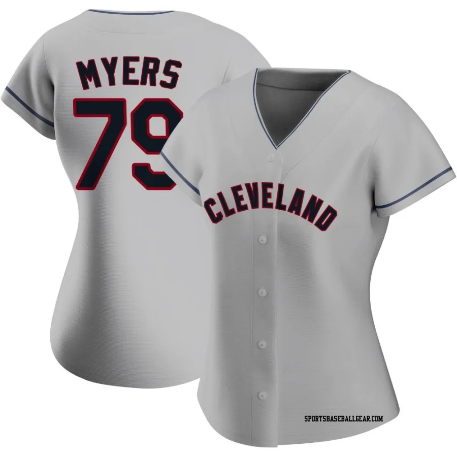 Tobias Myers Women's Cleveland Guardians Gray Authentic Road Jersey