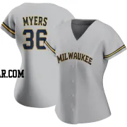 Tobias Myers Women's Milwaukee Brewers Gray Authentic Road Jersey