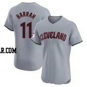 Toby Harrah Men's Cleveland Guardians Gray Elite Road Jersey