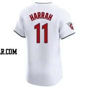 Toby Harrah Men's Cleveland Guardians White Elite Home Jersey