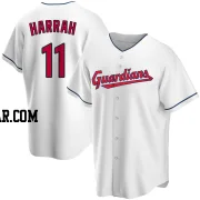 Toby Harrah Men's Cleveland Guardians White Replica Home Jersey